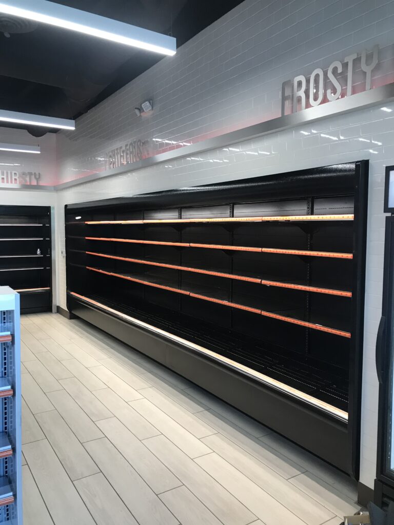 Open air chilled grocery racks
